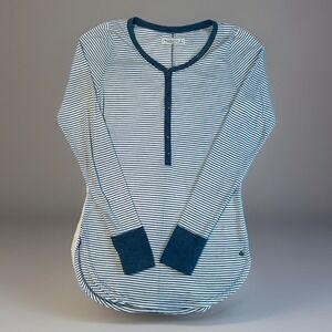 Abercrombie & Fitch Y2K Bella Swan Henley Top Small Striped Long Sleeve